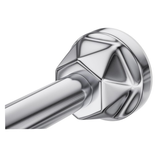 L Shaped Corner Shower Curtain Rod 50 Inch - No Drill Adhesive Or Screw Mount, Black Stainless Steel