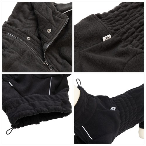 Warm Dog Coat, Windproof 4 Legged Dog Fleece Pajamas for Small Medium Large Dogs - Picture 5 of 78