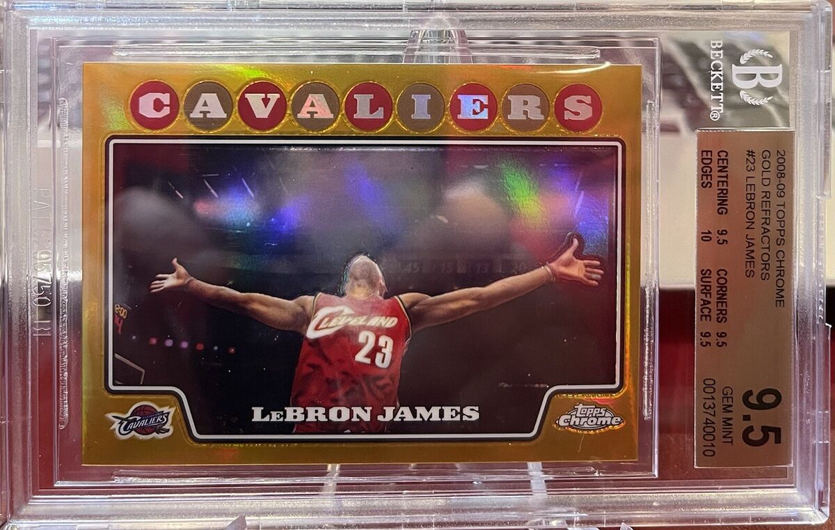 2008-09 Lebron James Topps Chrome Gold Refractor 5/50 BGS 2008-09 Lebron James Topps Chrome Gold Refractor 5/50 BGS