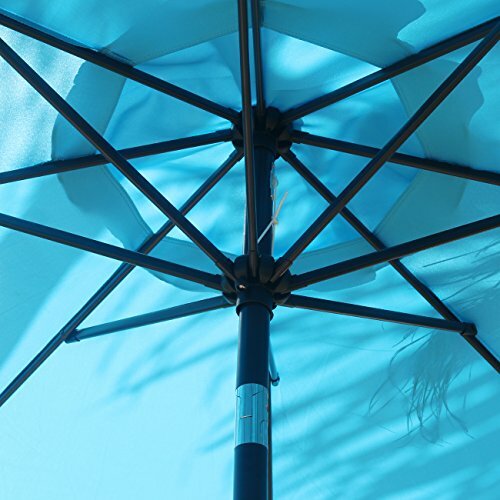 9 Patio Umbrella Outdoor Table Umbrella With 8 Sturdy Ribs Blue 0614591694885 For Sale Online