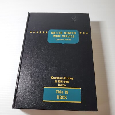 United States Code Service Lawyers Edition Title 19 Customs Duties Travel Index 