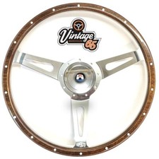 Vw T2 T3/25 T4 Wood Rim Steering Wheel 16" Fully Polished 9 Camper Van Caravelle