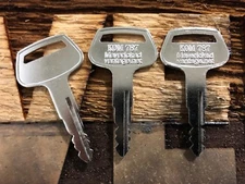 3 keys for Komatsu "787" for Excavator, Dozer, Loader, Backhoe Heavy Equipment