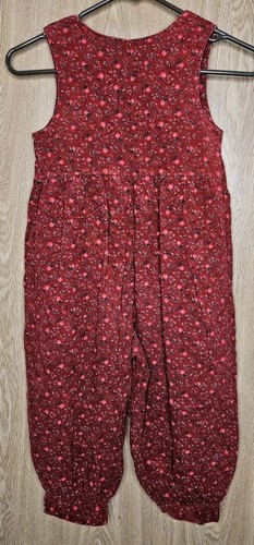 Laura Ashley Girls Mother Child Floral Romper Jumpsuit Courderoy-Size 6 Years - Picture 2 of 3