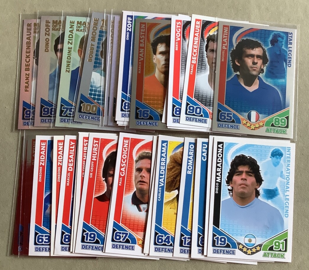 Topps Match Attax 2010 World Cup International Legends Cards Base
