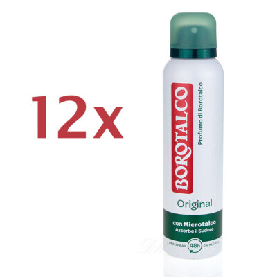BOROTALCO ROBERTS deo Original Fresh 12x 150ml mit micro talk - ohne Alkohol
