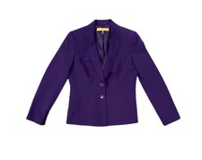 Nipon Boutique 2 button lined notch lapel blazer purple sz 6