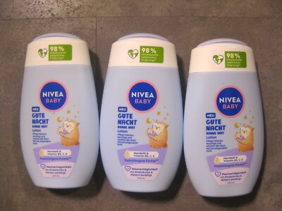 3 x Nivea Baby Lotion GUTE NACHT je 200ml
