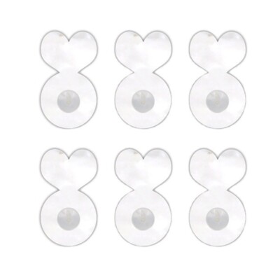 Pack of 6 White Earring Lifter Set Easy to Use Earplug Earring Clasps Supports