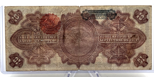 1914 10 Pesos Gobierno Provisional De Mexico Serie C Note. Lot.142 - Picture 5 of 8