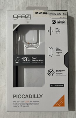 GEAR4 Piccadilly Phone Case Designed for Samsung Galaxy S20+ Plus Clear/ Black