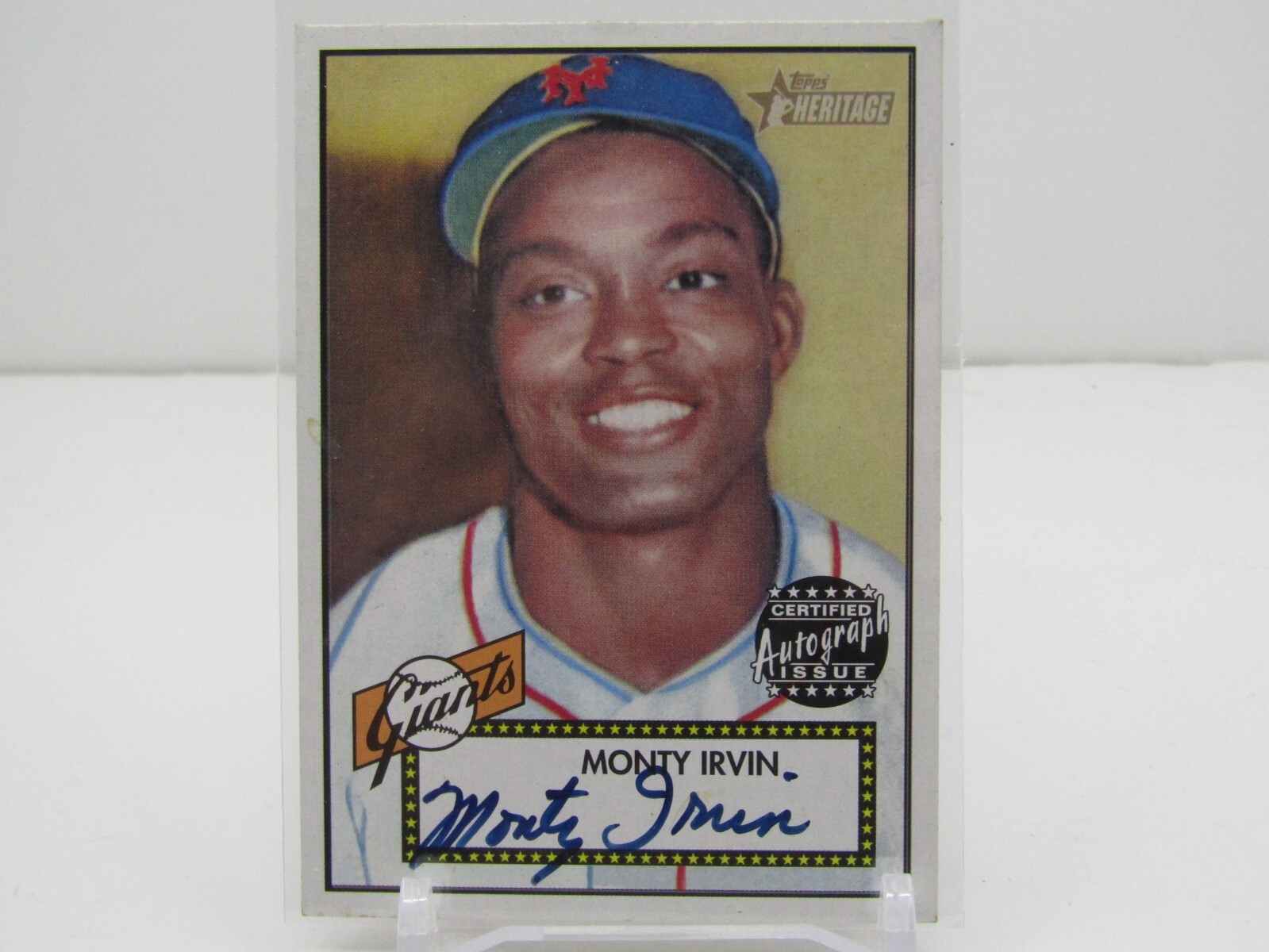 MONTY IRVIN 2001 TOPPS HERITAGE REAL ONE AUTOGRAPH AUTO! NEW YORK GIANTS!