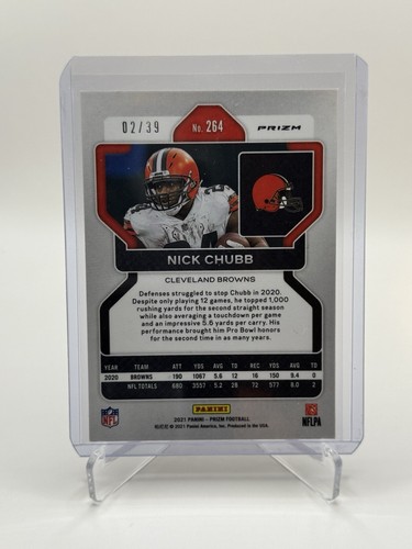 2021 Prizm Nick Chubb Red/Yellow Prizm /39 SP #264 Browns Tmall Asia - Bild 2 von 2