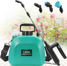 1.3/2 Gallon Battery Powered Sprayer Electric Garden Sprayer Retractable Wand