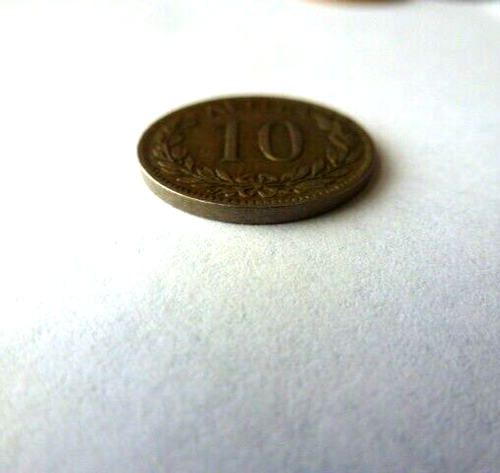 1894 A Greece 10 Lepta Coin KM# 59 - Picture 3 of 3