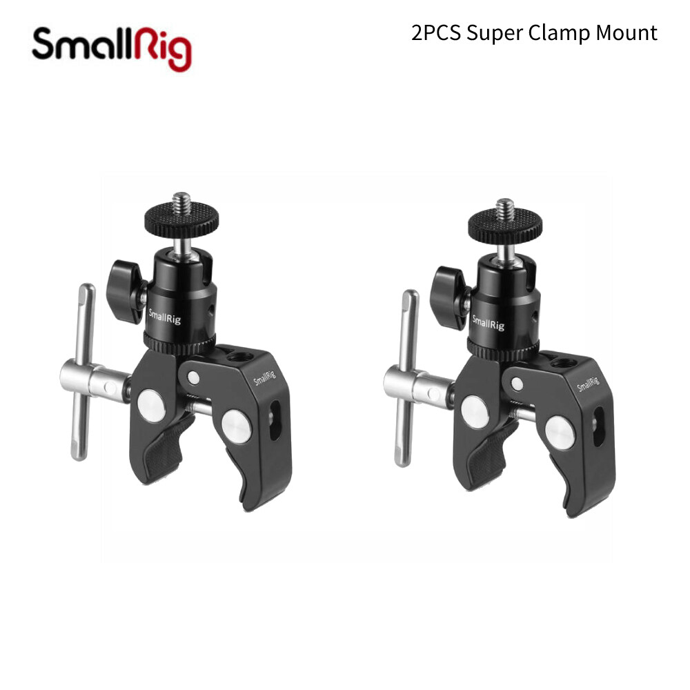 With 1/4 SmallRig 4249 With ARRI-Style Rosette Mount - SmallRig Super Clamp