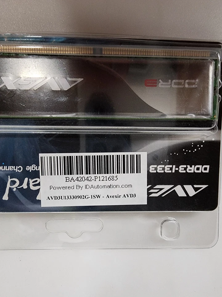 AVEXIR AVD3U1333092G Desktop Memory DDR3-1333C9 2GB NIP - Image 2 of 4