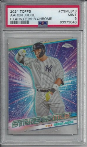 2024 Topps Chrome Stars of MLB #CSMLB13 Aaron Judge - PSA 9 - Picture 1 of 2