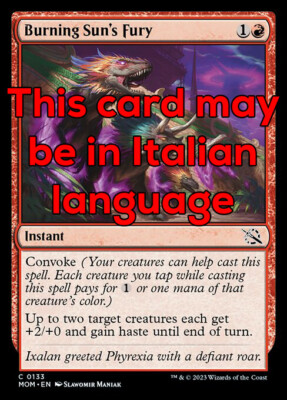 MTG 4x BURNING SUN's FURY EXC - FURIA OF THE FEURIG SONNE 133 - MOM - MAGIC