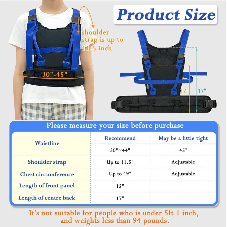 老年人步态带转移皮带步态带带手柄提升支撑辅助工具 — 第 2/4 张图片