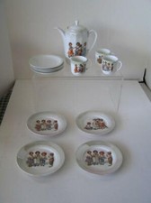 Antique Victorian Child  s German Transfer Cup Tea Set Made in Germany 13 pieces