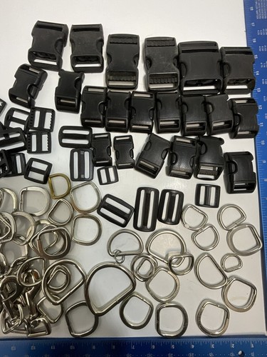 Lote de clips para correa de equipaje y bolsa de metal y plástico usados y rescatados - Imagen 3 de 9