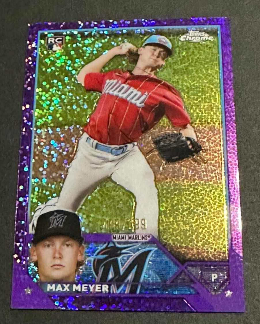 2023 Topps Chrome Max Meyer Purple Speckle Refractor RC #104 /299 -FREE SHIPPING