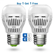 2x LED Light Bulbs Light Sensor Dusk to Dawn 60W Security Bulb Auto On/OFF SANSI