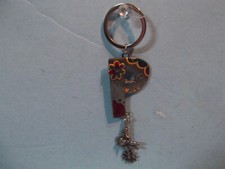 Collectible Keychains 2"in Metal Colorful P w/Charms