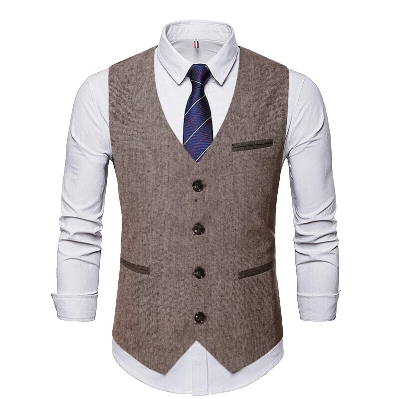 Black Herringbone Coats, Jackets & Vests for Men