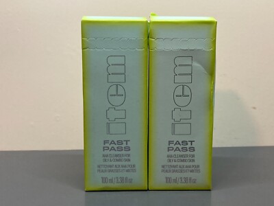 2x Item Beauty Fast Pass AHA Cleanse Skin 3.38oz/100mL each NIB