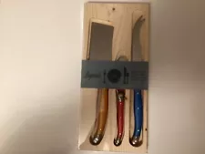 New  Laguiole Cheese Knife & Spreader Set of 3 Stainless Steel,Multicolor