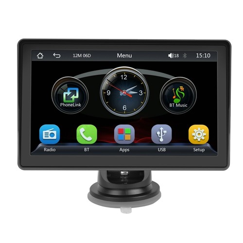 7" Portable Car Stereo Wireless Apple Carplay/Android Auto HD Touch Screen FM BT - Picture 20 of 21