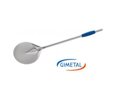 GIMETAL PALETTINO TONDO ROTONDO PALA PIZZA CM.20 ACCIAIO INOX MANICO 1,80  MT. | eBay