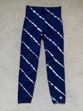 Womens Tory Sport Size S Navy Blue Tie Dyed 7/8 Leggings