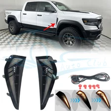 For Ram 1500 TRX 2021-2024 LED DRL Fender Running Light W/ Turn Signal Lamp p