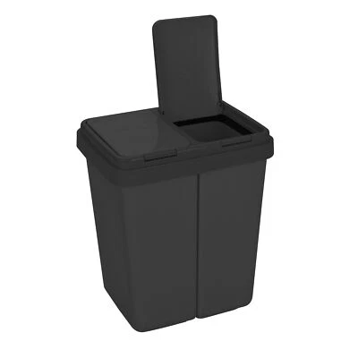 Zweimer Duo Müllbehälter Kunststoff Mülleimer Abfalleimer Mülltrennsystem 2x25 L - Bild 1 von 4