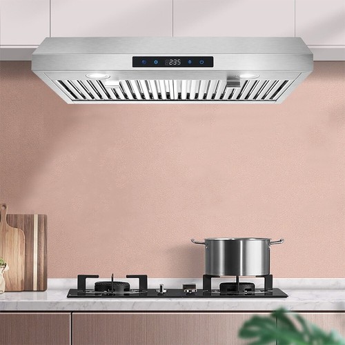 30"Kitchen Under Cabinet Range Hood 600CFM Stainless Steel 3-Speed Touch Panel - Picture 12 of 15