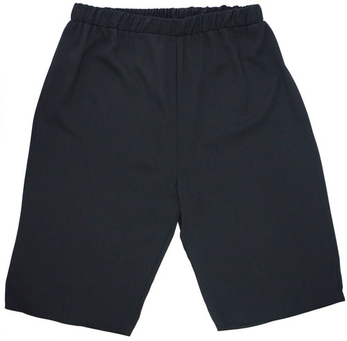 Womens New Plain Black Pull On Summer Shorts Elastic Waist Culottes Ladies Plus - Bild 3 von 4