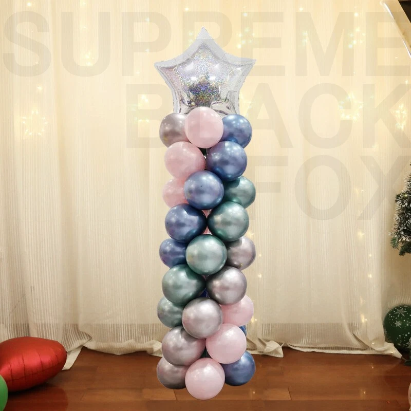 Large Balloon Arch Set Column Stand Base Frame Kit Birthday Wedding Party Decor - Image 2 of 4