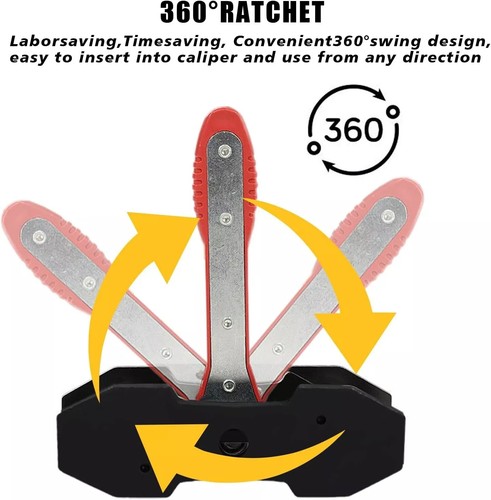 Car Ratchet Brake Caliper Piston Spreader Press Tool Brake Caliper Compressor - Imagen 5 de 14