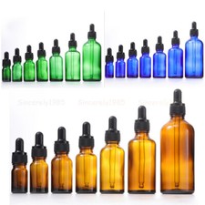 5/10/15/20/30/50/100ml Essential Oils Glass Dropper Bottles Eye Ear Drop Pipette