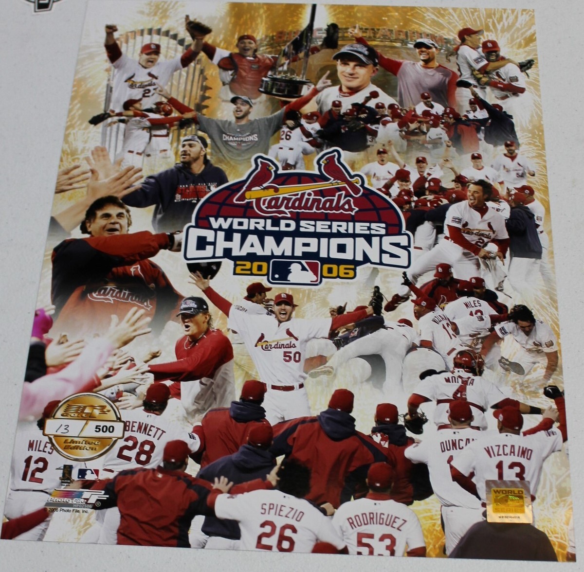 2006 St Louis Cardinals World Series Champs Ltd. Edition 16x20
