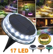4Pack Led Multicolor Solar Deck Lights Outdoor Dock Driveway Lights for Sidewalk