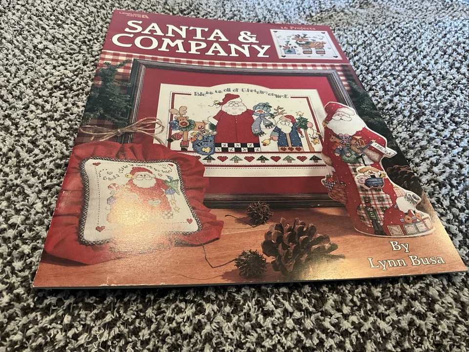 16 Designs Cristmas Santa & Company Snowman Cross Stitch PATTERN Booklet/Leaflet - Image 2 of 4