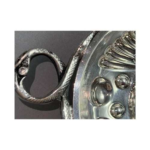 Antiguo catador de vinos Paris Ernest ESCHWEGE mango de serpientes .800 plata fina - Imagen 6 de 6