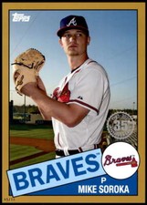 Mike Soroka 2020 Topps 1985 35th Anniversary 5x7 Gold #85-10 5/10 Braves