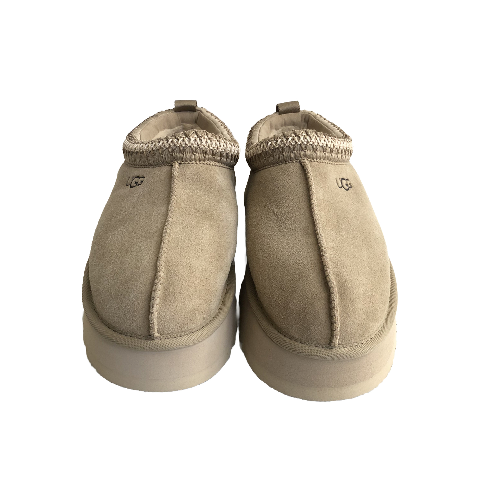 PANTOFOLA D’ORO UGG SCARPE DONNA TAZZ SENAPE SEEED SHEARLING PELLE SCAMOSCIATA PLATEAU US 10 EU 41 REGNO UK 8