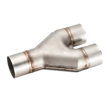 Exhaust Y Pipe 2.00" Dia Single Inlet to 2.00" Dia Dual Outlets Stainless Steel