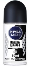 NIVEA Men INVISIBLE FOR BLACK  WHITE Original Antiperspirant 48 hr Roll On 50ml
